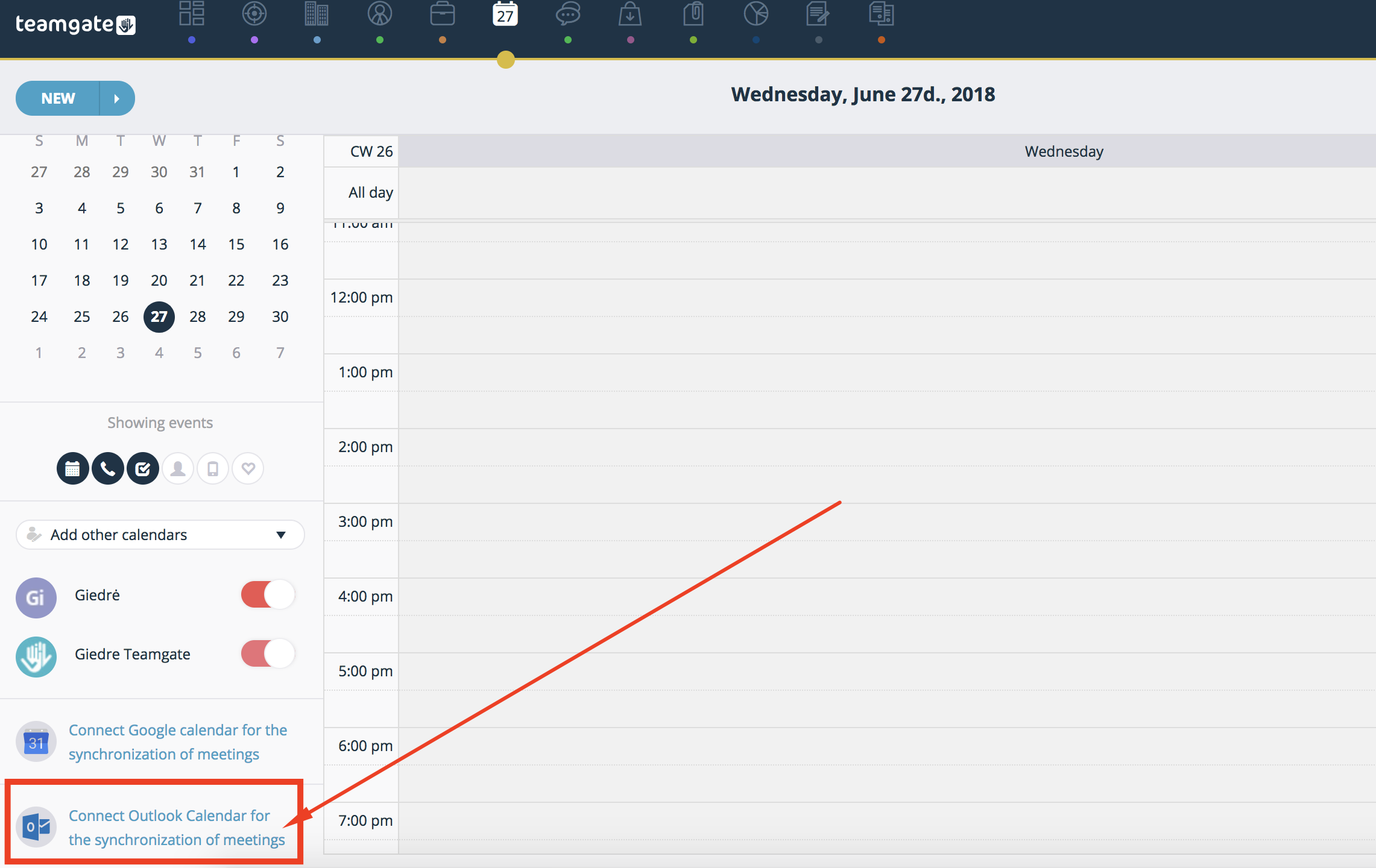 connect-outlook-calendar-organizer-Teamgate-CRM.png